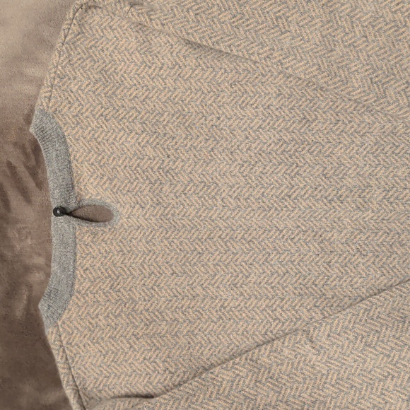 J Crew Collection | Embroidered Herringbone Cashmere Wool Sweater - Sz XS - Picture 8 of 12